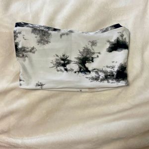 black and white tube top crop top from Ardene